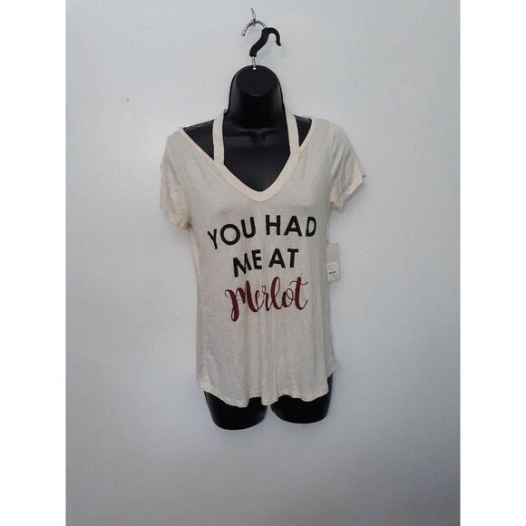 Francesca's Alya 'merlot' v-neck top nwt - Picture 1 of 4